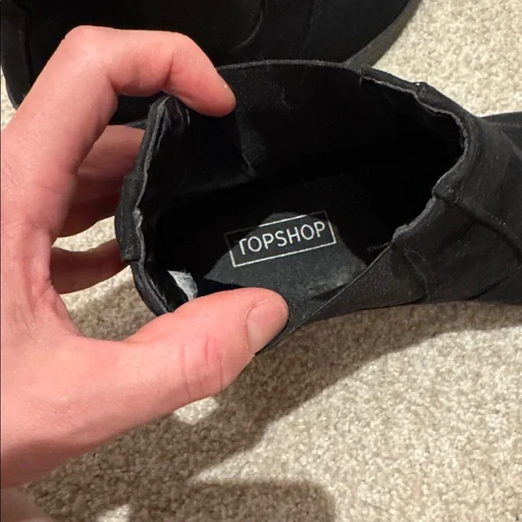 Topshop women’s black ankle boot size 8.5 - Picture 7 of 7